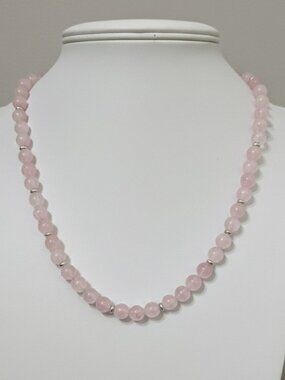 Rose Quartz Bead Necklace